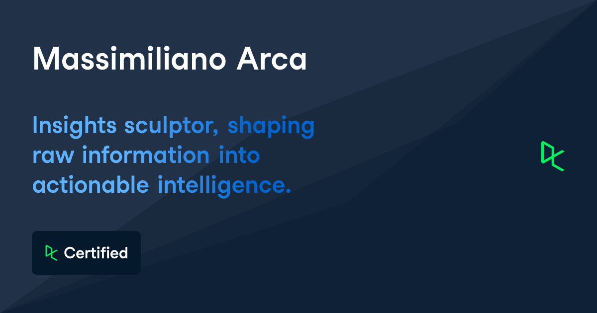 Massimiliano Arca - Data Scientist