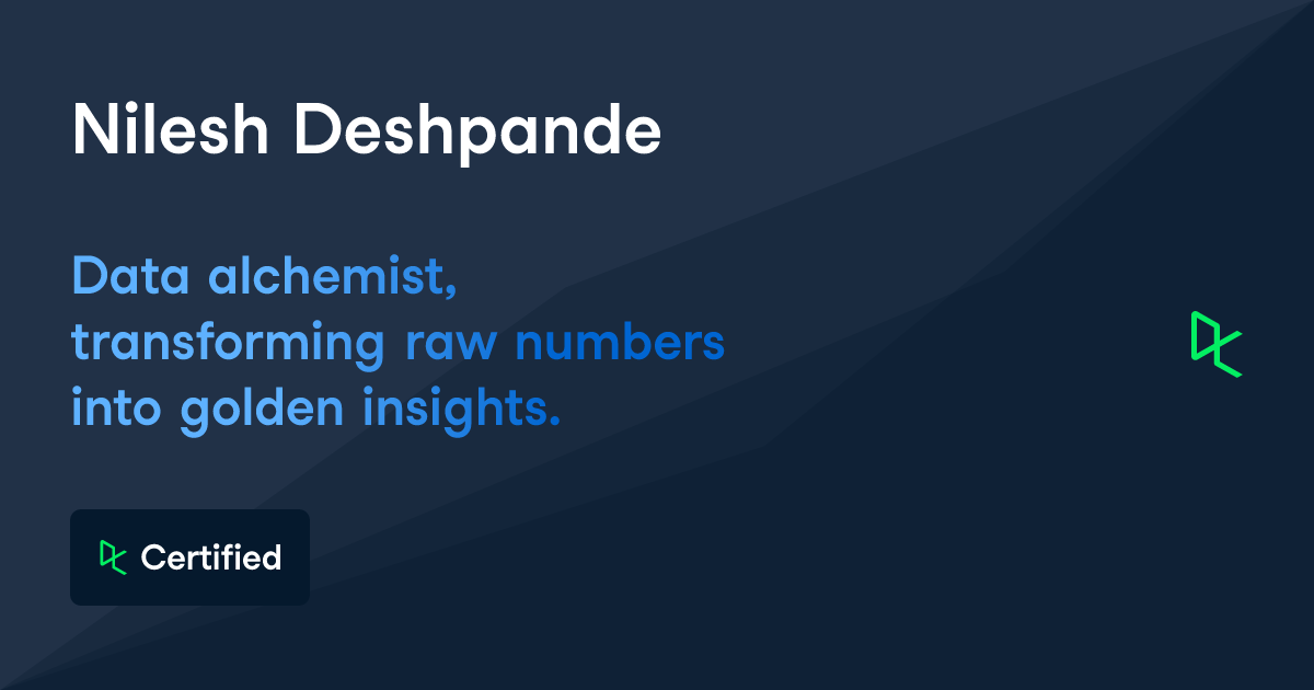 Nilesh Deshpande - Senior Data Analyst